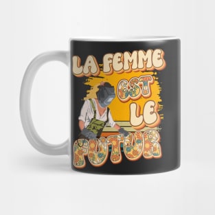 La femme est le futur Welder woman quote Mug